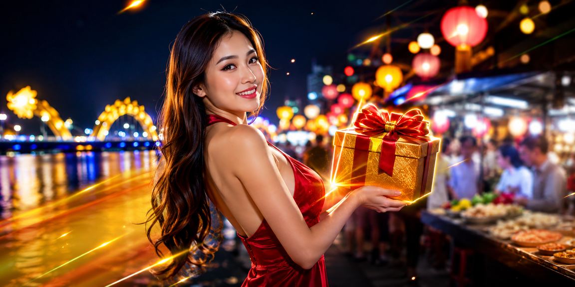 Cảnh chợ đêm Đà Nẵng với người chơi thưởng thức cá cược thể thao trên điện thoại