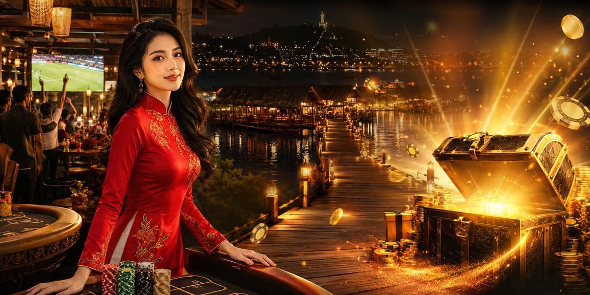 Cảnh cá cược casino tại Vũng Tàu với tà áo dài truyền thống